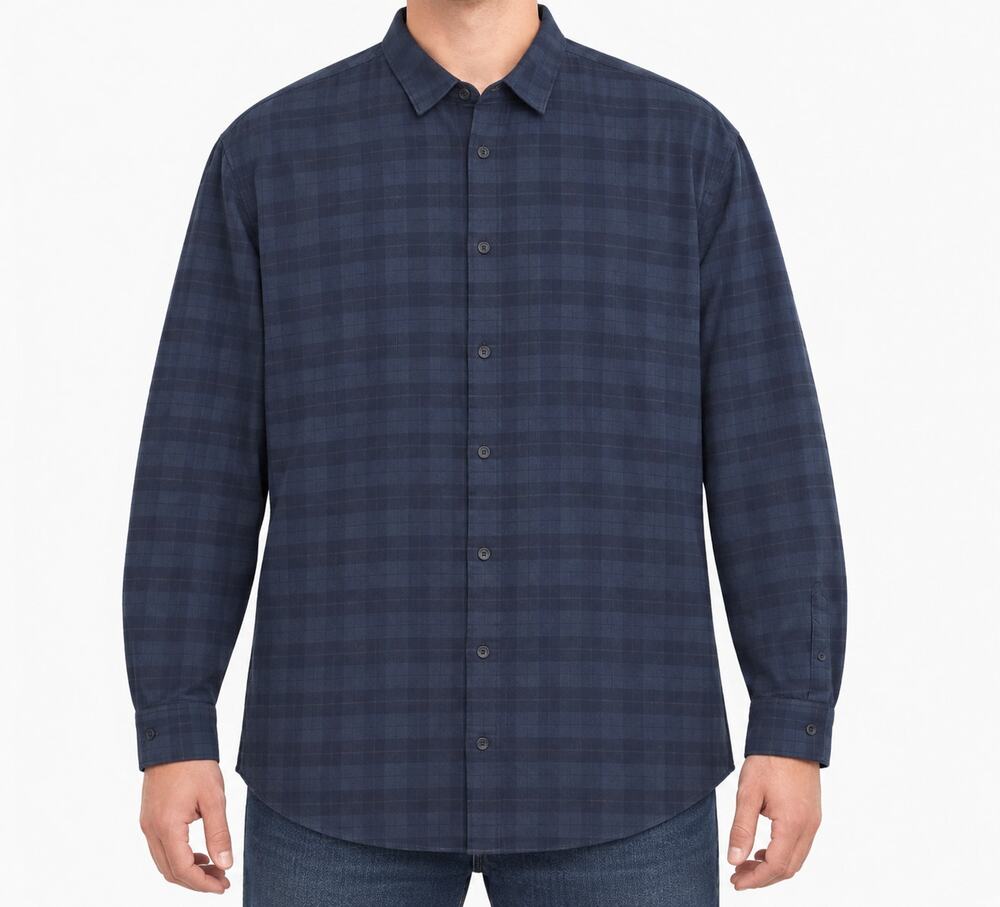 Method Shirt Mens XX-Large Blue Gray Plaid Cotton Long Sleeve Classic Button-Up